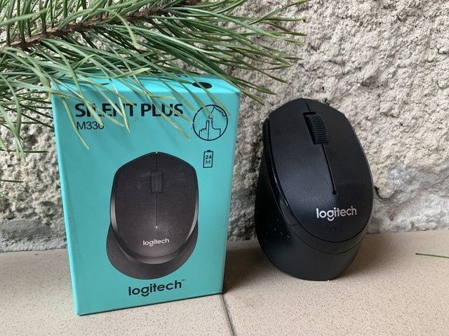 Беспроводная простая компьютерная мышь Logitech M330 Silent Wireless Black для работы 526199354 фото