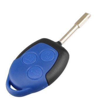 Простий корпус ключа синій Ford Aspire Barca Lokor Connect Transit AdlerKey (40-05) на три кнопки розбірної синього кольору 347198553 фото