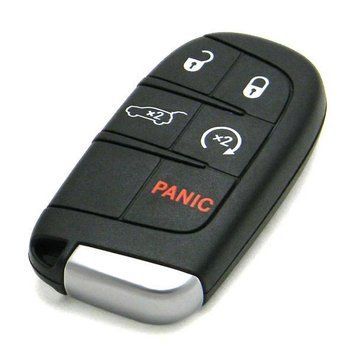 Корпус смарт ключа на 5 кнопок Jeep Grand Cherokee Patriot Renegarde Compas AdlerKey (33-52) із лезом (для реставрації відновлення ключа, простий корпус із лезом, болванка, деталь, запчастина для Джип) 339311218 фото