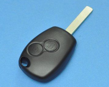 Корпус ключа на 2 кнопки Qcont для Renault Kangoo, Master, Logan, Sandero, Lodgy, Duster, Modus Рено двокнопковий під пряме лезо VA2 авто запчастина (3104) 339861223 фото