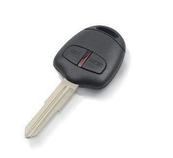 Корпус простого ключа Mitsubishi Outlander Pajero Eclipse AdlerKey (74-346) на 2 кнопки (для реставрації відновлення ключа, простий корпус з лезом, болванка, деталь, запчастина для Міцубісі) 340264252 фото