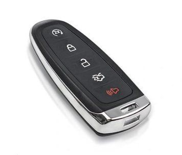 Корпус ключа для Ford Escape Edge C-Max Flex Thunderbird AdlerKey (11-00) на 5 кнопок з лезом "човник" лезо HU101 овальний з червоною кнопкою панік 339311251 фото