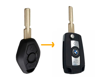 Корпус викидного ключа для модифікації ромба BMW Е46, Е56, Е60, Х3, Х5 AdlerKey (82-80) (БМВ) 3 - кнопки, лезо HU58 (для переробки звичайного ключа в викидний, відкидний корпус з лезом, болванка, деталь, запчастина) 347198544 фото