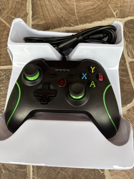 Дротовий ігровий геймпад X-One для приставки Xbox One та PC (Чорний) джойстик USB 408659100 фото