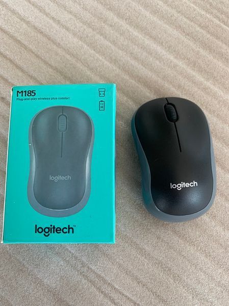Беспроводная простая компьютерная мышь Logitech M185 Wireless Black для работы 511213954 фото