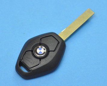 Корпус ключа на 3 кнопки BMW E46, E60, X3, Vela, E83, X5, E53, E38, E38 (ромбик з лезом HU92) (боланка, лезо БМВ) 230732767 фото