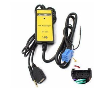 USB AUX MP3 WAV адаптер для магнітоли Audi, VW, Skoda, Seat (8 pin) емулятор чейнджера для прослуховування музики з флешки та телефону аналог Yatour A6 C5 A4 B8 Polo Golf Passat AdlerMusic (66019-1) 171939391 фото