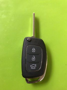 Корпус ключа на 3 кнопки AdlerKey (27-037) Hyundai Elantra Veloster Sonata Grandeur Tucson із лезом (для реставрації відновлення ключа, простий корпус із лезом, болванка, деталь, запчастина для Хундай) 339311263 фото