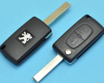 Корпус викидного ключа для Peugeot 207 Партнер 307 308 407 GstarKey 2 кнопки батарейки на корпусі з прямим чистим жалом 349323828 фото