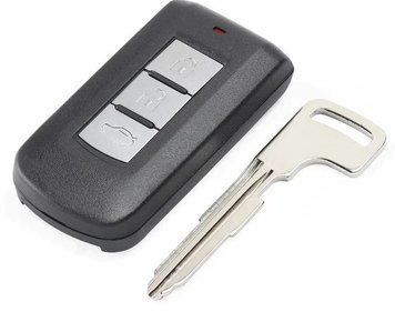 Корпус смарт ключа Mitsubishi Outlander Pajero Eclipse AdlerKey (71-78) 3 кнопки (для реставрації відновлення ключа, простий корпус з лезом, болванка, деталь, запчастина для Міцубісі) 340264308 фото