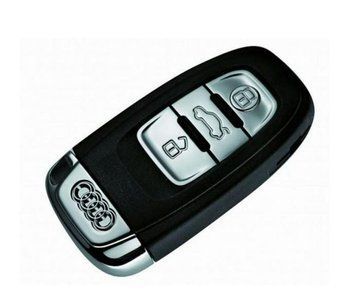Корпус смарт-ключа для Audi A6 A8 Q3 Q5 Q7 хром на 3 кнопки без електроніки з логотипом HU-HAA / HU66 (CS008009) 119253007 фото
