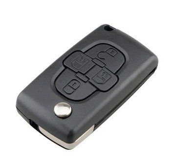 Корпус викидного ключа Citroen C3 C4 C5 Xsara Jumper JumpyNemo Berlingo Picasso AdlerKey (86-85) на 4 кнопки з логотипом по діагоналі жало HU83/VA2 341017831 фото