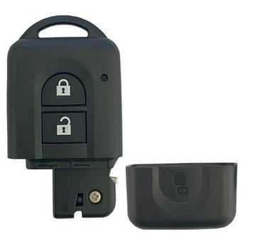 Корпус смарт ключа Nissan Xtrail Qashqai Pathfinder AdlerKey (14-84) на 2 кнопки (для реставрації відновлення ключа, простий корпус з лезом, болванка, деталь, запчастина для Ніссан) 340264168 фото