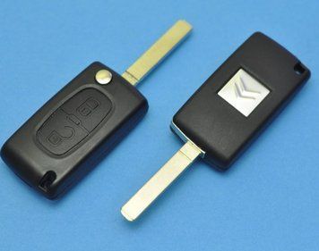 Корпус простого ключа Citroen Berlingo C4, C5, C6, C8, Space Tourer, Xsara Picasso GSA AdlerKey (87-44) на 2 кнопки з логотипом (контакти батарейки на корпусі) жало HU83/VA2 349323918 фото