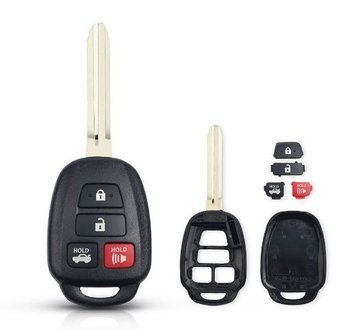 Корпус ключа Toyota Land Cruiser 100 200 Camry Avalon RAV4 Prius Auris Corolla Avensis AdlerKey (84-41) на 4 кнопки (болванка, запчастина, заготівля) 339861229 фото