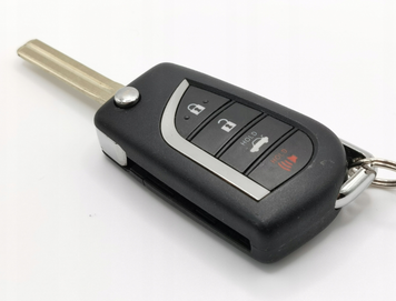 Корпус викидного ключа Toyota Avensis Corolla на 4 кнопки Америка з червоною панікою (5891-124) 362669355 фото