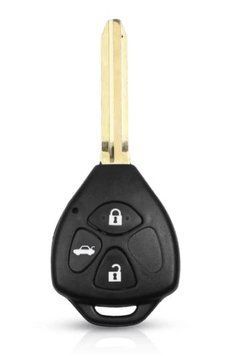 Корпус ключа Toyota Land Cruiser 100 200 Camry Venza Avalon RAV4 Prius Auris Corolla Avensis AdlerKey (49-64) на 3 кнопки з лезом та логотипом (болванка, запчастина, заготівля) 339861301 фото