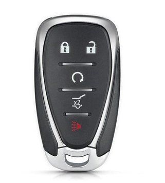 Корпус смарт ключа Chevrolet Chevy Camaro Cruze Malibu на 5 кнопок AdlerKey (33-00) (для реставрації відновлення ключа, смарт корпус з лезом, болванка, деталь, запчастина для Шевроле) 347198733 фото