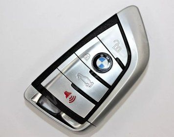 Корпус смарт-ключ BMW BMW X5 X3 X6 i3 i8 m5 e39 e46 e38 e36 Z3 Z8 AdlerKey (75628-00) з логотипом сріблястий болванка для реставрації старого ключа 408065607 фото