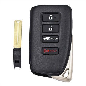 Корпус смарт ключа на 4 кнопки Lexus ES, GS, RX з лезом (HYQ14FBA) AdlerKey (18-54) (для реставрації відновлення ключа, простий корпус з лезом, болванка, деталь, запчастина для Лексус) 339651721 фото