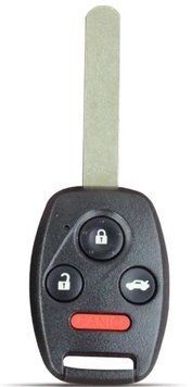Простий корпус ключа для Honda на чотири кнопки із лезом та логотипом Civic Accord Jazz CRV HRV Odyssey Pilot AdlerKey (61-40) (для реставрації відновлення ключа, штирьовий корпус із лезом, болванка, деталь, запчастина для Хонда) 340264276 фото