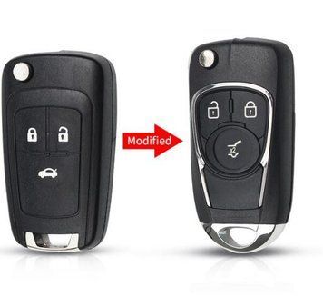 Выкидной корпус ключа на 3 кнопки Opel Corsa D, Astra H, Insignia, Vectra С, Zafira, Signum, Meriva (с местом под батарейку, жало HU100 ) (235-520) 347198610 фото