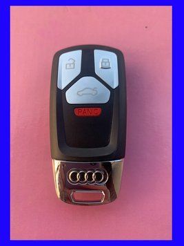 Корпус смарт ключа нового зразка Audi MeyKey (92-77) 3 кнопки + Panic з логотипом для американського регіону 339311248 фото