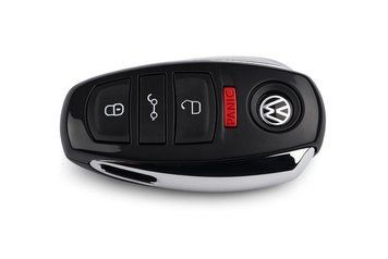 Корпус смарт ключа Volkswagen Jetta Tiguan Touareg Golf Passat AdlerKey (73-12) на 4 кнопки (Америка) (для реставрації відновлення ключа, смарт корпус з лезом, болванка, деталь, запчастина для Volkswagen) 343419550 фото