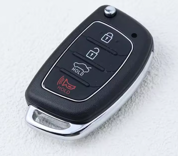 Корпус ключа Hyundai Elantra, Veloster, Sonata, Grandeur, Tucson, Cerato, Genesis, Cerato, Accent, i20, i30, ix35, i40, Equus, Santa Fe, Kia Sorento на 4 кнопки (центральне лезо) з левзієм 339311260 фото