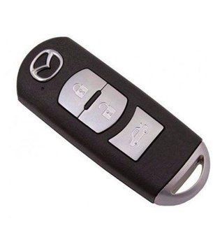 Корпус смарт ключа на три кнопки для Mazda CX3 CX5 CX9 3 6 AdlerKey (83-88) з лезом і логотипом (для реставрації відновлення ключа, смарт корпус з лезом, болванка, деталь, запчастина для Mazda) 352308825 фото